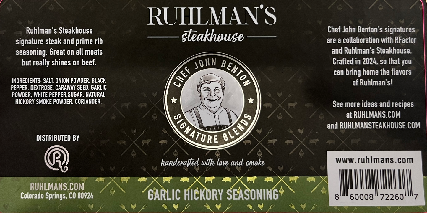 .Ruhlman's Garlic Hickory Steak Seasoning