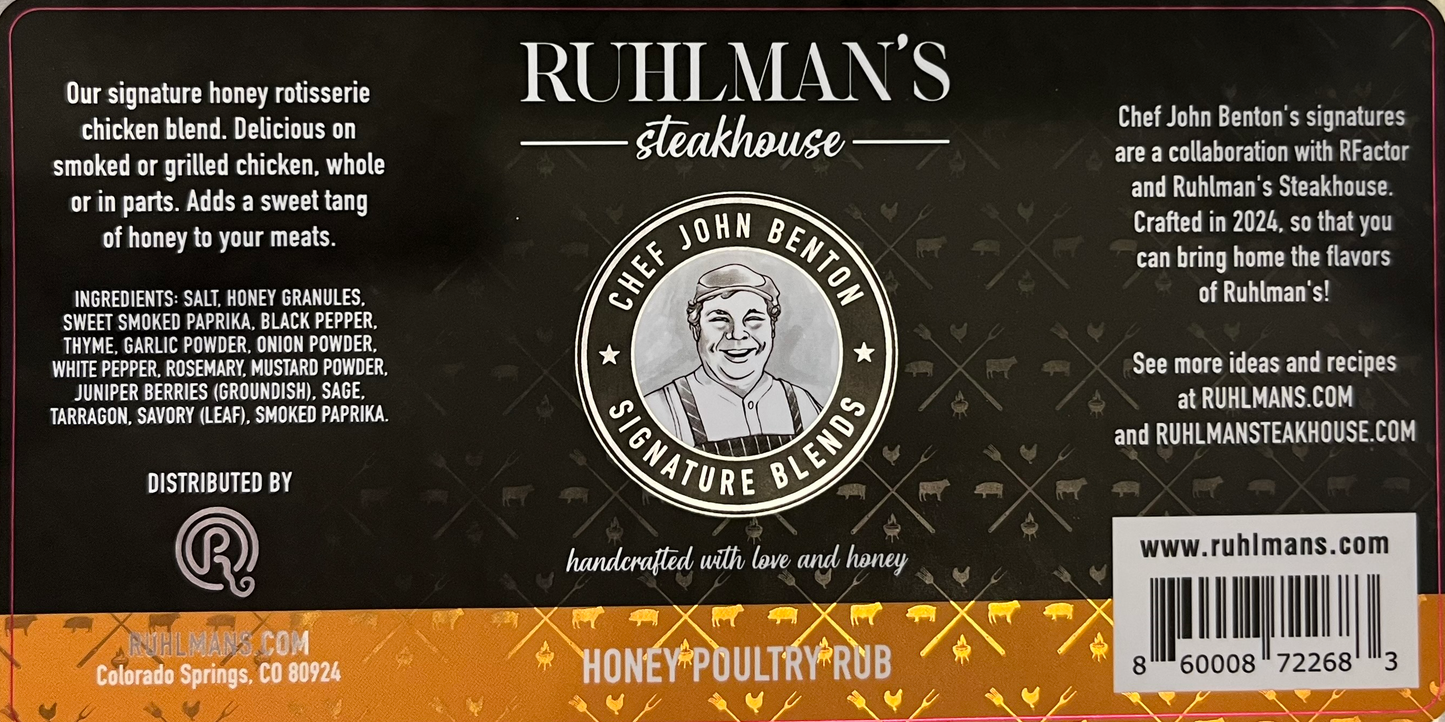 .Ruhlman's Honey Poultry Rub